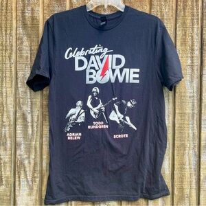 Celebrating David Bowie Concert Tour Tee Adrian Belew, Todd Rundgren, Scrote